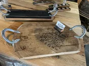 2/3 bourbon barrel top with horseshoe handles