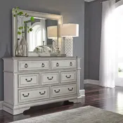 Abbey Park - Dresser & Mirror - Antique White