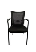 Black Mesh Stacking Chair by Lorell