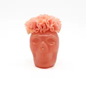 Mandarina Calaverita Skull Candles