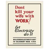 2.5'' x 3.5'' Don't Kill Your Wife With Work Magnet