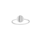 14K White gold Engravable Ring