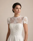 Cap-Sleeve Lace Wedding Dress Topper & Bolero | Sira D’ Pion |