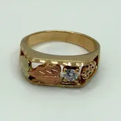 Coleman Black Hills Gold Diamond Ring, 10K, Size 9