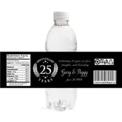 25th Emblem Anniversary Water Bottle Labels