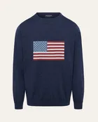 American Flag Wool Banded Sweater