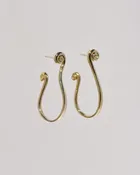 Brass Fern Hoops