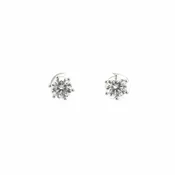 14k Classic White Gold Moissanite Earrings