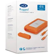 Lacie Rugged 4TB USB-C Portable Hard Drive For Mac And Windows PC