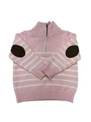 1/4 Zip Striped Sweater