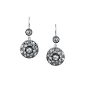 Azaara Vintage Classic Silver Plate Starburst Earrings
