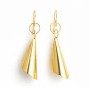 22k Gold Mobilia Fan Earrings