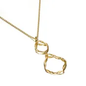 Sterling Silver Rolling Pendant with 18K Gold Vermeil