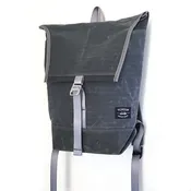 Flap Pack Charcoal Waxed Canvas