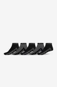 B/G ANKLE SOCK 5 PACK - Black/Grey