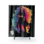 Hairiella Hardrocker Shower Curtain