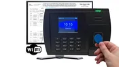 GeoProx 210NT Wifi | Proximity RFID badge time clock with software inc vacation, sickness | NO SUBSCRIPTIONS.|  Warranty and 90 days FREE Support. 4 pay rates. 25 free tags or badges