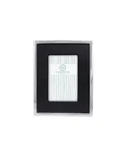 Mariposa: Black Leather with Metal Border 4x6 Frame
