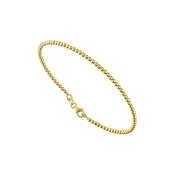 14K Gold 2mm High Polished Bead Cuff Bracelet