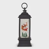 11" Santa Flying Animated Lighted Water Lantern