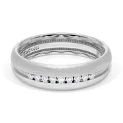 5mm Round Brush Finish Wedding Band