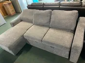 Coddle Aria Fabric Sleeper Sofa with Reversible Chaise and Storage, Gray