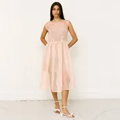Apricot Organza Ghost Dress