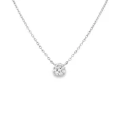 1.21 Carat Round Diamond Solitaire Pendant Necklace