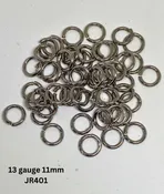 13 gauge stainless steel jump rings, 11mm – 50pcs