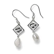 Dogwood Earrings Diamond-Cut with Pearl