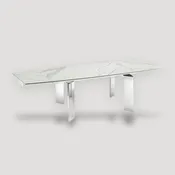 Astor Stainless Steel Ceramic Extension Dining Table 71"-103"