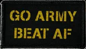 Go Army Beat Af, Black-Yellow, 3.5X2, Service Academy