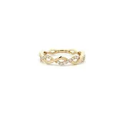14 Karat Yellow Gold interlocked stack ring