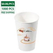 10 oz Coffee Cups Hot Cups Disposable Printed 1000 pcs