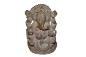 Handcrafted Sculpture Soapstone Elephant Head God Ganesha - Small