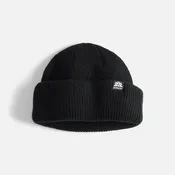 Autumn Double Roll Beanie Black — Paliskates