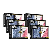 Copag 1546 100% Plastic Playing Cards - Poker Size (Standard) Jumbo Index Blue/Red Double Deck Set