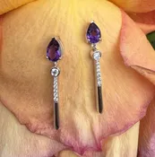 Amethyst & Diamond Dangle Fashion Earrings — ROGERS & CO. fine jewelry and design: Missoula, MT: Jewelry Store, Engagement Rings, Chalet Jewelers