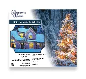 100 Clear Icicle Light Set, White Wire