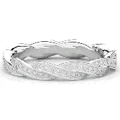 0.30CT.TW LAB DIAMOND TWIST ETERNITY WEDDING BAND