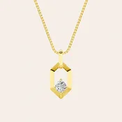 0.25CT Round Cut Lab Grown Diamond Fancy Pendant