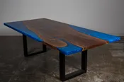 Black Walnut Epoxy River Table, 94"