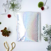 #0 Holographic Metallic #SmileMail® Poly Bubble Mailers: 6.5x10