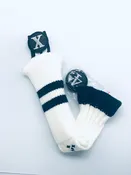 2 Stripe Skinny Stick Hybrid Cover - White w/ Navy Stripes - NEW!