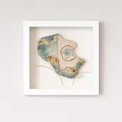 8 x 8 Hand-Painted Gold Luster Coastal Art — Tonya Lov Jewelry