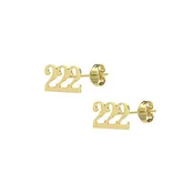 222 Angel Number Stud Earrings