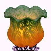 Add-On Glass Globe Shade - Green/Amber