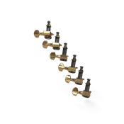 D'Addario Auto-Trim Locking Tuning Machines 6 in-line, Gold