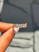 Alternating Marquise & Round Diamond Band