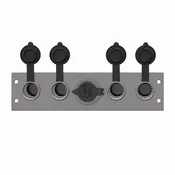 2" Faceplate Combo USB-C/ USB Port and Four (4) DC Outlets, Electronics Included